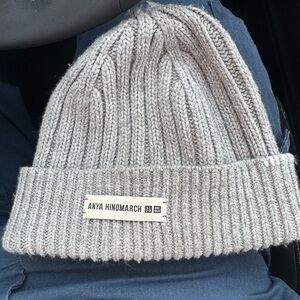 Anya Hindmarch Light Gray Knit Hat